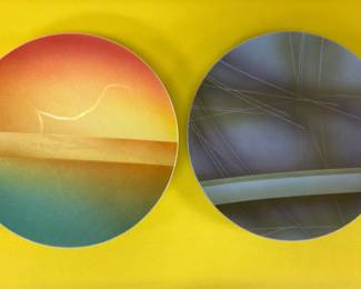 Ceramic or Fiberglass 16 diameter WallHanging Dish Art