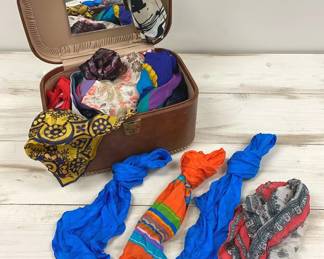 Vintage Vanity Case And Scarf Collection