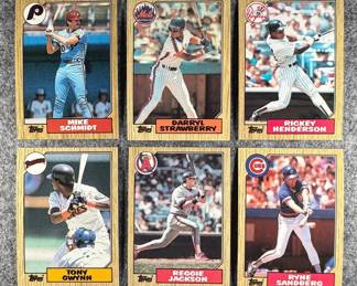 1987 Topps MLB Lot 1 6 cards total.