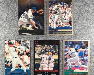 MLB Alex Rodriguez Derek Jeter Lot 5 cards total.