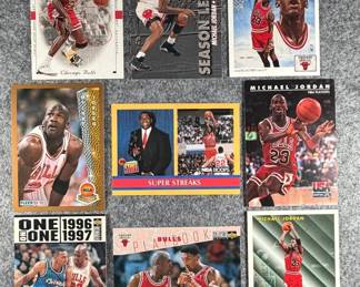 NBA Michael Jordan Lot 2 9 cards total.
