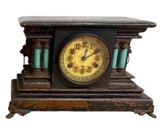 Antique New Haven Pillar Mantel Clock