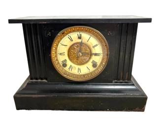 Antique Cast Iron Mantel Clock