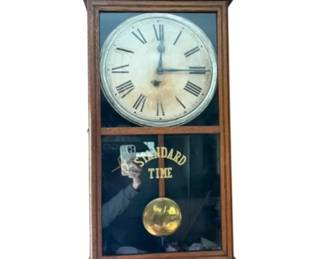 Antique E. Ingraham Co. Regulator Wall Clock