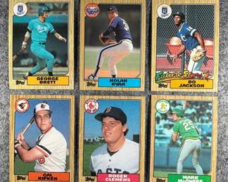 1987 Topps MLB Lot 2 6 cards total.