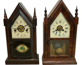 Antique Waterbury Jerome Gothic Steeple Clocks
