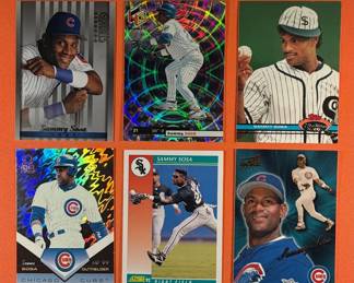 MLB Sammy Sosa Lot 6 cards total.