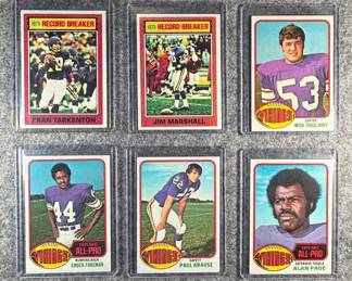 1976 Topps NFL Vikings Lot 6 Cards