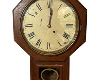 Seth Thomas Antique Regulator Wall Clock Needs Repair