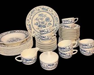 Royal China Cavalier Ironstone Dishes In Blue Onion Pattern
