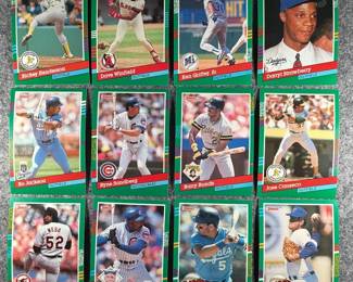 1991 Donruss MLB Lot Green Border 24 cards total.