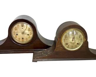 Two Antique New Haven Mantel Clocks