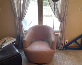 Swivel chair and lamp