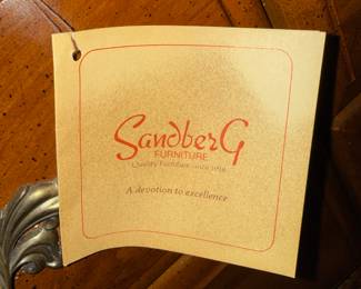 Sandberg Furniture French Provincial Style Lowboy Dresser with Mirror