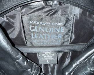Maxam Men's Black Italian Mosaic Lambskin Leather Jacket – Size Large