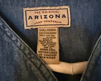 Arizona Jean Company Red Plaid Flannel and Denim Nightgown – Size SM/MD