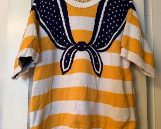 Circa 1980s Mademoiselle Knitwear Sailor Collar Design