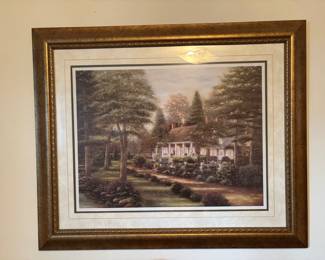 Framed Cottage Scene Print by B. Brown