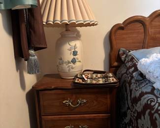 Blue Floral Design Ceramic Table Lamp