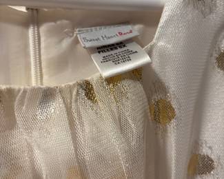 Sweet Heart Rose Gold & Cream Polka Dot Girl's Dress – Size 6X