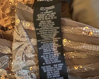 R&M Richards Champagne Brown Lace Mermaid Gown – Size 14