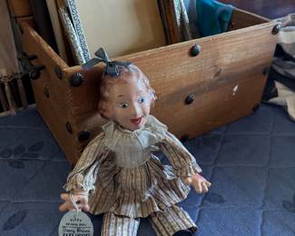 1930s Ideal Flexy Fany Brice Baby Snooks Composition Doll 