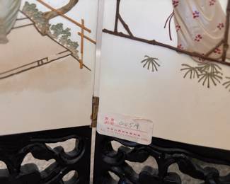 Six Panel Chinese "Beauties" Tabletop Folding Screen