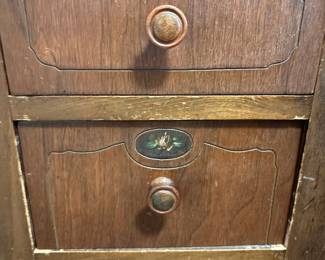 Circa 1920s Vanity with Trifold Mirror