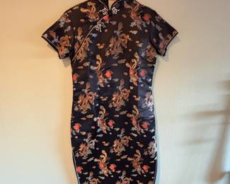 Dragon & Phoenix Brocade Mini Cheongsam Dress – Size Large