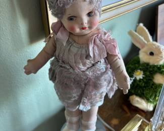 Vintage Painted Face Cloth Doll