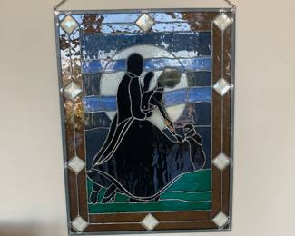 Stained Glass "Couple Dancing" Sun Catcher 