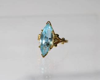 14kt Yellow Gold Topaz Ring, Size 7,