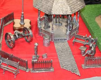 20 pcs Park City Pewter Gazebo & Extra Pieces