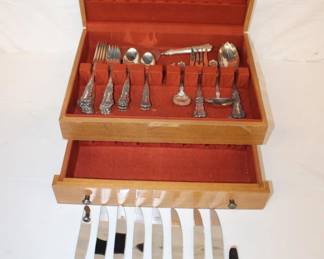 44pc Gorham Buttercup Sterling Silver Flatware Set
