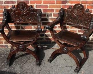 A Pair of Italian Renaissance Revival Carved