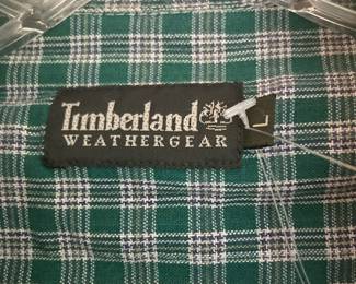 Timberland Men's Green Plaid Button Down Long Sleeve Shirt – Size Large