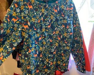 Talbots Woodland Ditsy Quilted Sweatshirt – Size Medium