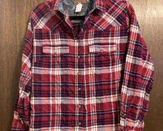 Jachs Girlfriend Red, Navy and White Plaid Flannel