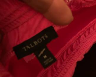 Talbots Hot Pink Tie Collar Long Sleeve Shirt – Size Medium