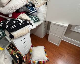 IKEA Desk and Kallax cubes