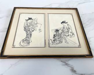 Lot 93 Japanese Wood Block Print Art