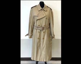Lot 150 Vintage Burberrys Mens Trench Coat Size 42 Long