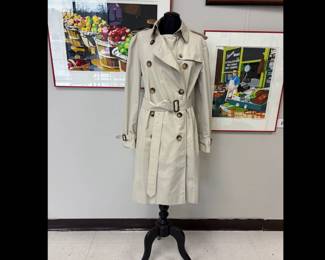 Lot 84 Vintage Burberry Trench Coat 14R Womens