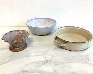 Lot 12 Seagrove NC Pottery Potts Studio Dishes OQuinn Studio Bowl