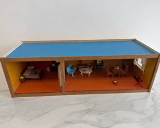 Lot 165 Vintage Lundby of Sweden Dollhouse Level w Furniture Accessories