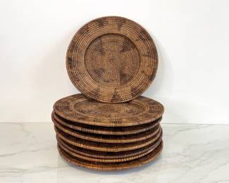 Lot 115 Woven Rattan Plate Chargers