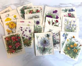 Lot 158 Vintage Botanical Color Art Prints SilvaBilderdienst Zurich