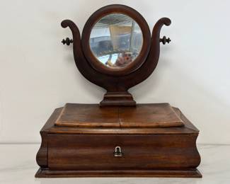 Lot 37 Antique Mahogany Dressing Table Swing Mirror