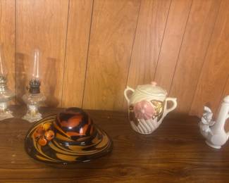 Small hurricane lamps etc