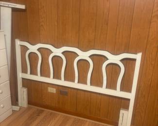 Full size headboard, footboard and rails (match white and gold pieces)